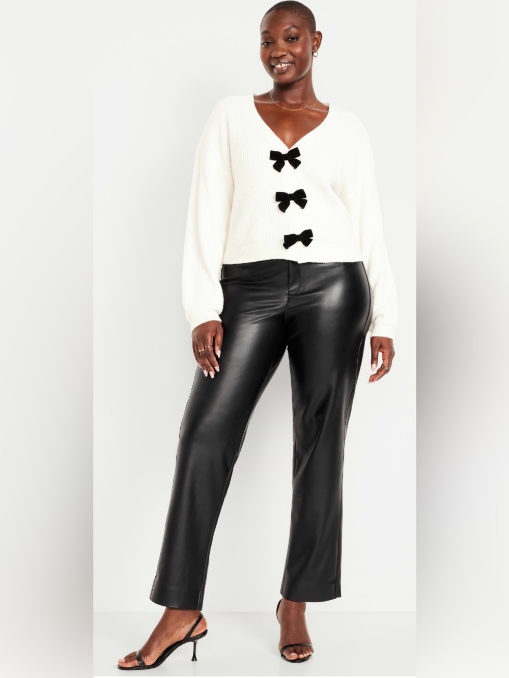Old Navy High-Waisted Faux Leather Pixie Straight Pants